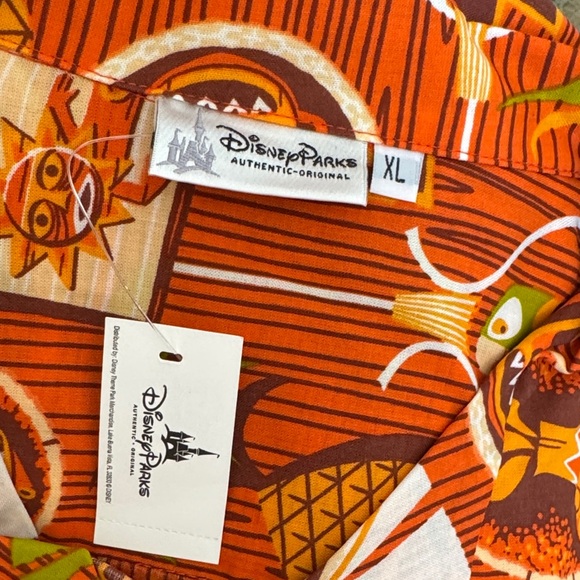 Disney Parks Orange Patterned Shirt Walt Disney’s enchanted tiki room - Picture 3 of 4
